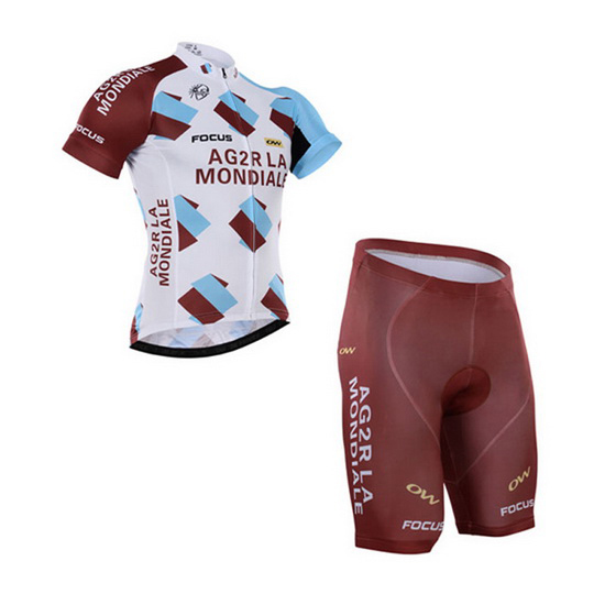 2016 Maillot Ag2r Tirantes Mangas Cortas